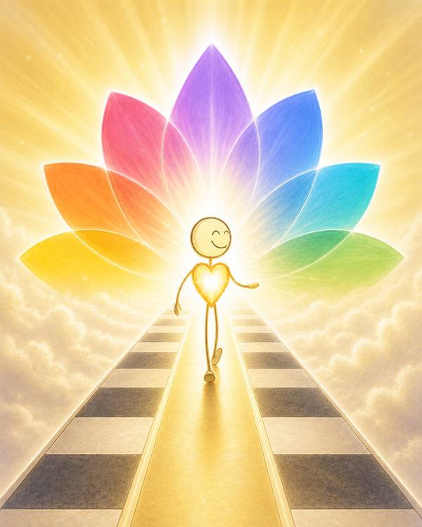 Chemin céleste vers le lotus lumineux